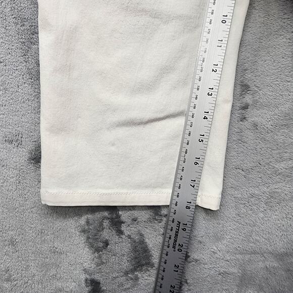 Vintage Y2K Duplex by Tyte Jeans Womens 6 White Mid Rise Capri Stretch Denim - Picture 11 of 13
